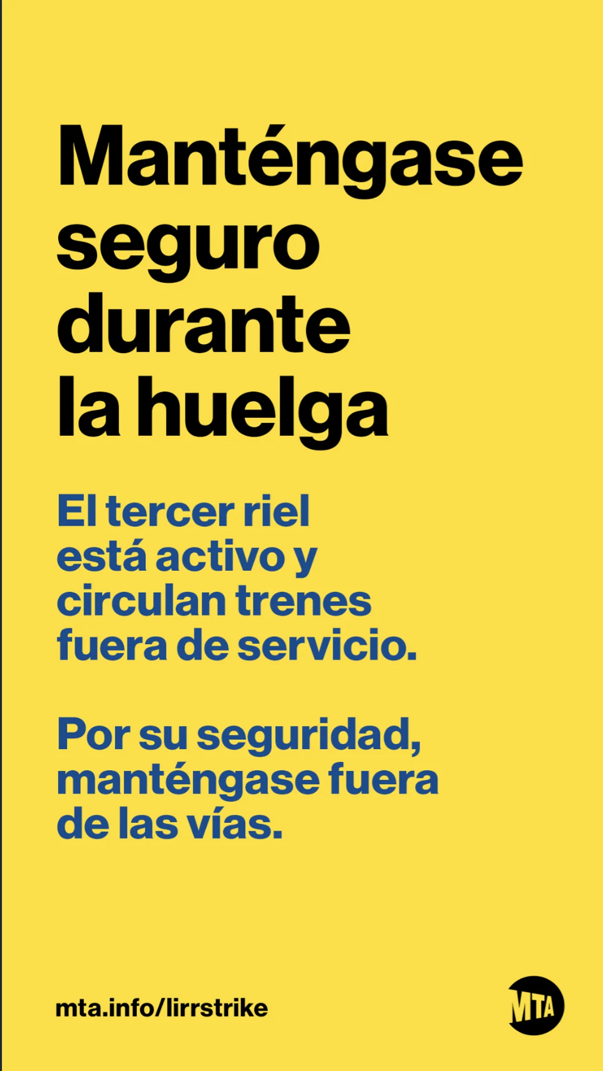 LIRR Manténgase Seguro — Safety Notice