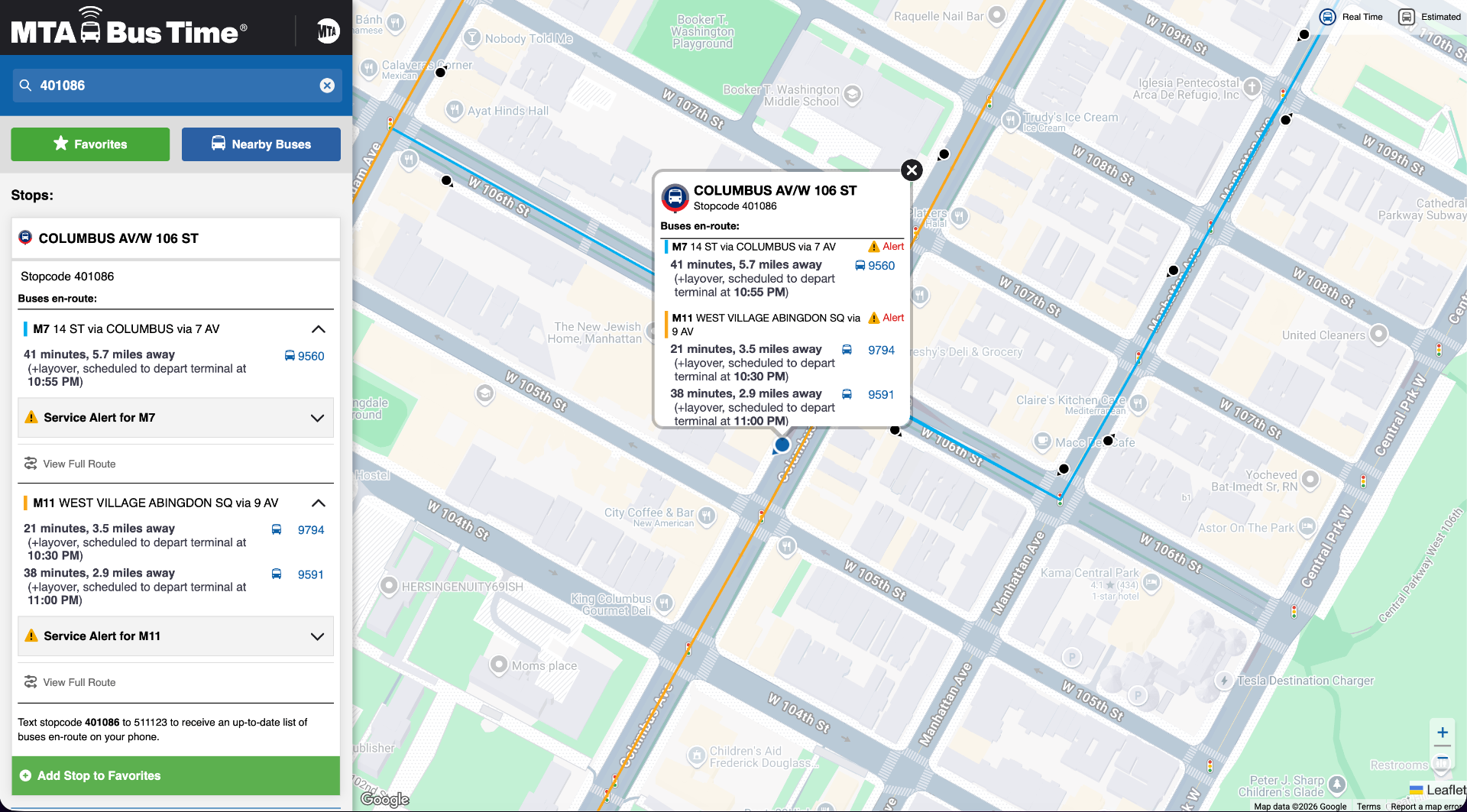 MTA Bus Time — Desktop Redesign
